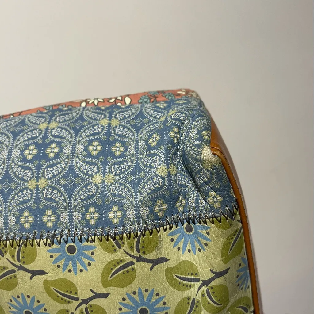 Fossil Vintage Purse Patchwork mixed print leather shoulder bag - Image 4