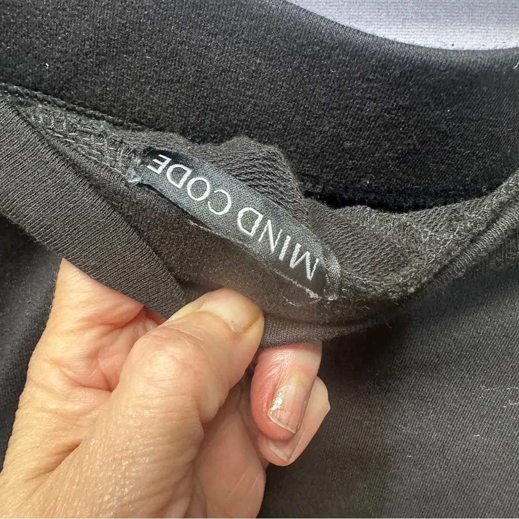 Mind Code Black Lace-Up Midi Skirt Small - Image 8