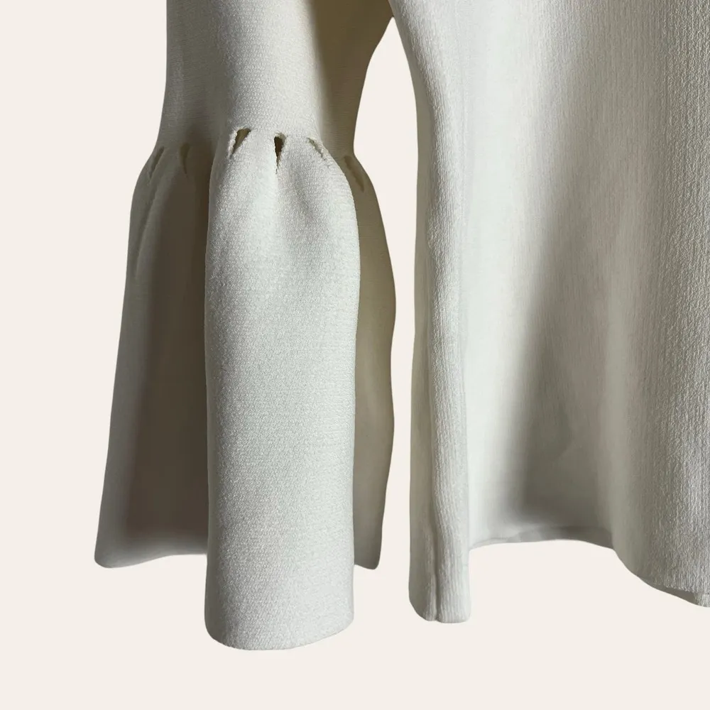 Eliza J Ivory Bell Cutout Sleeve Knit Blouse Top Size XL - Image 5