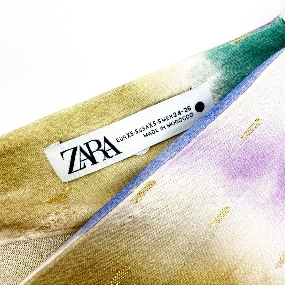 Zara Multicolored Tie Dyed Caftan Tunic Maxi Dress Blogger’s Favorite Fave - Image 13