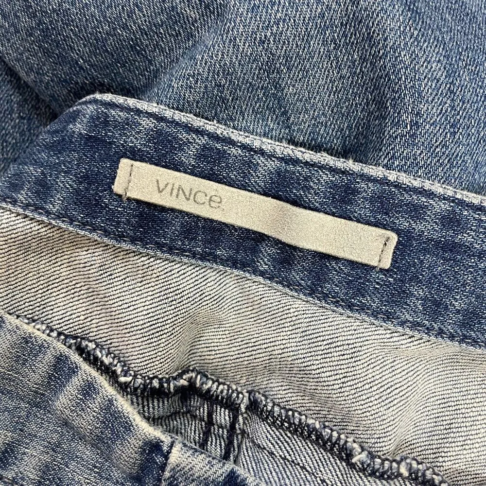 Vince Patchwork Straight Leg Ankle Jeans - Size 26 - Low Rise - Shadow Pocket - Image 5