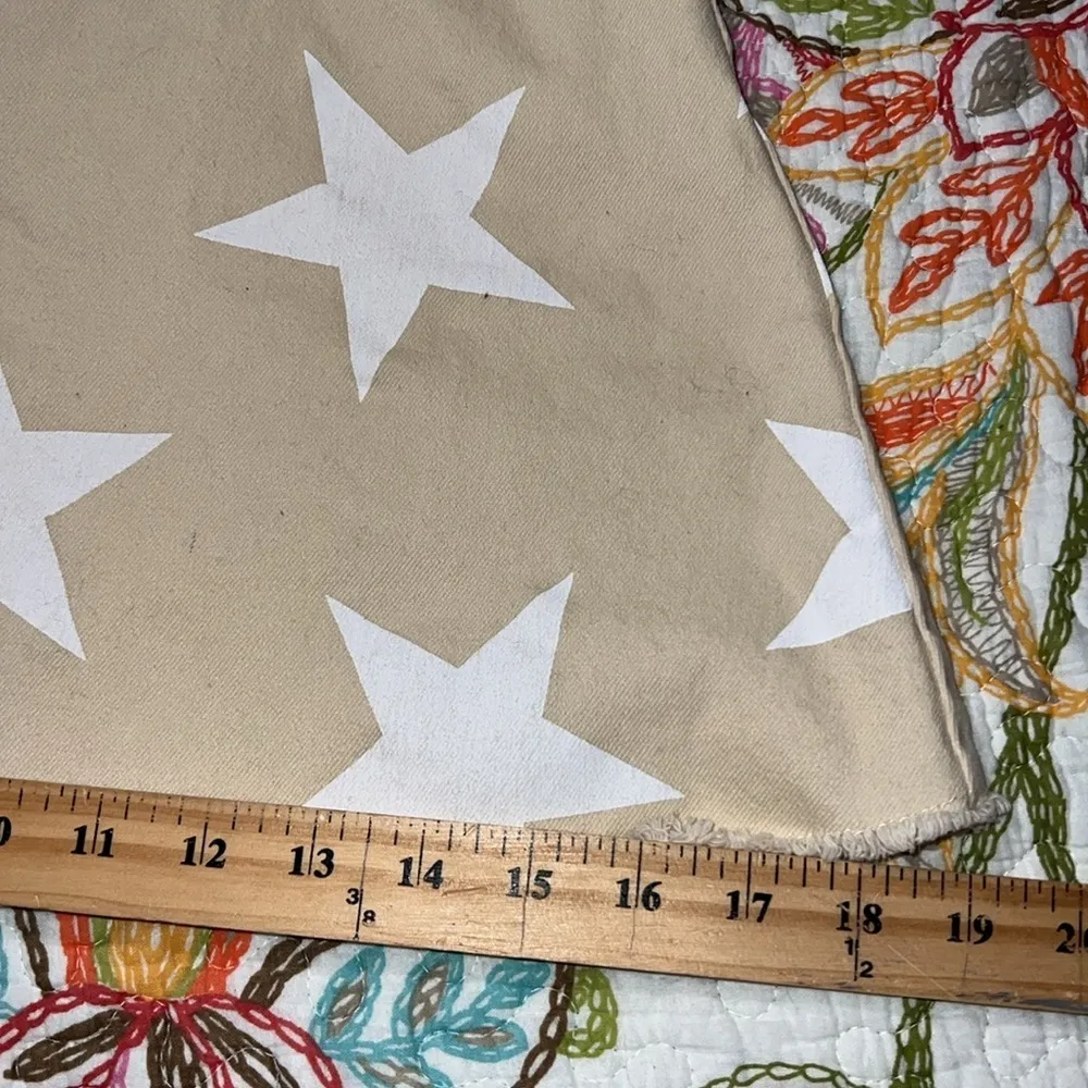 Altar’d state size large ultra flare leg pants with white stars high rise hippie - Image 7