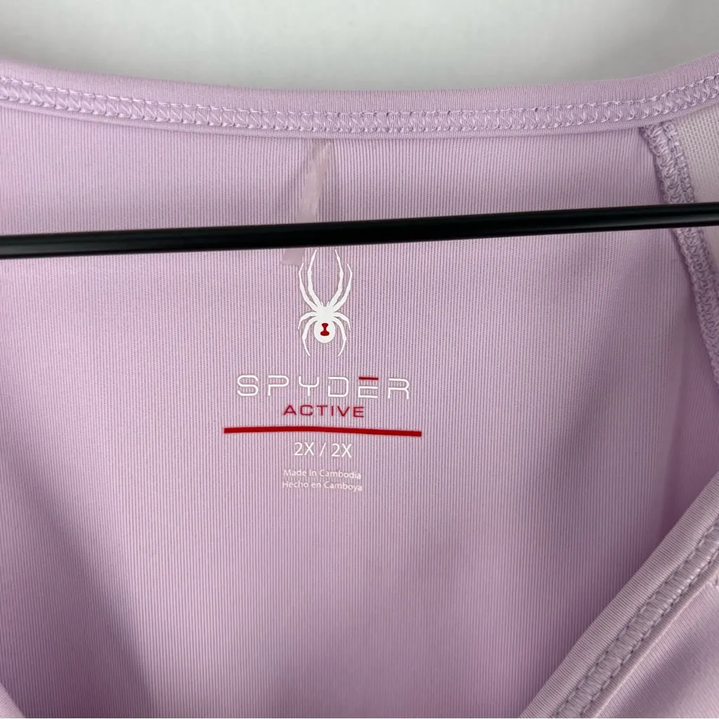 Spyder Limitless Tank Top Purple Aster Mesh Panels Performance‎ Moisture Wicking - Image 5