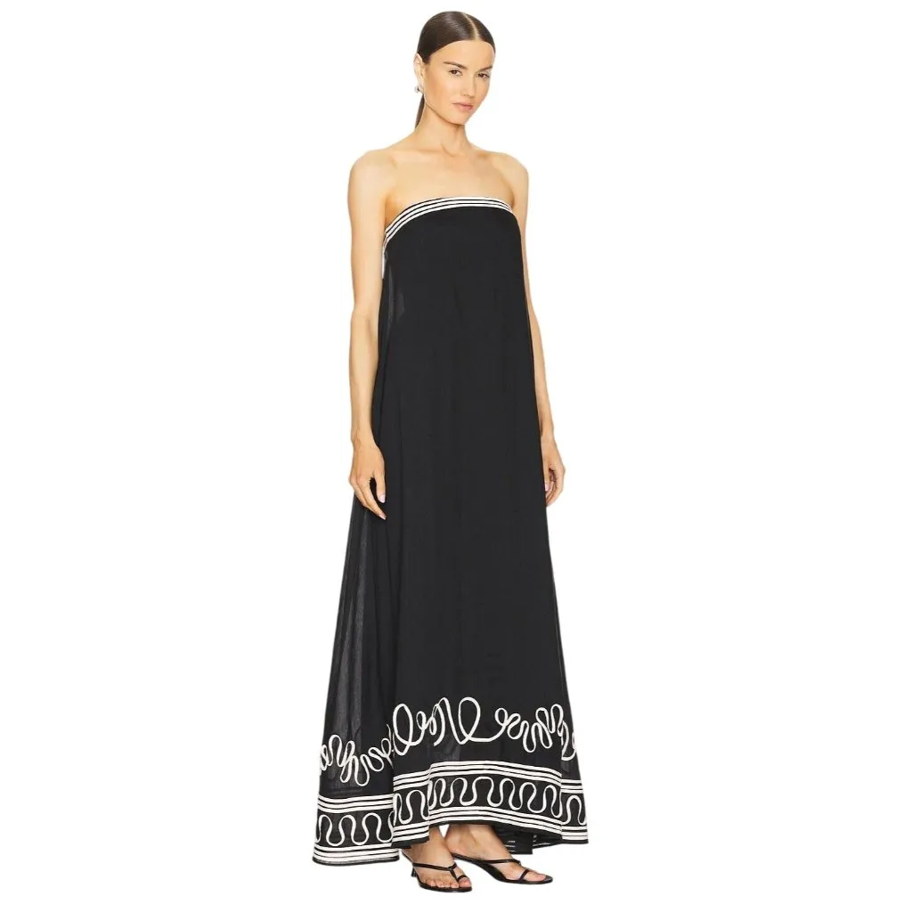 The Wolf Gang Casella Maxi Dress in Noir Small New Womens Gown Black - Image 3