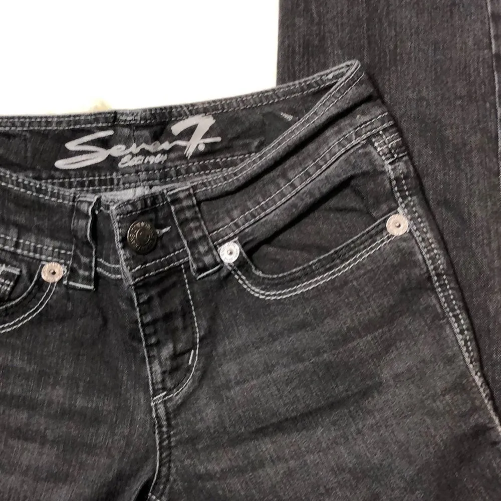 Seven7 Ankle Jeans Dark Gray or Faded Black 4 - Image 7