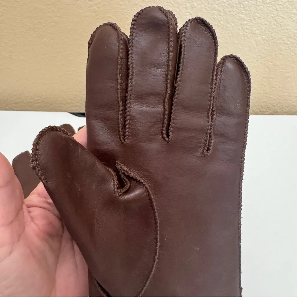 Vintage Ski Gloves Wells Lamont Winter Women's Medium Brown Retro 70s 80s - Image 6