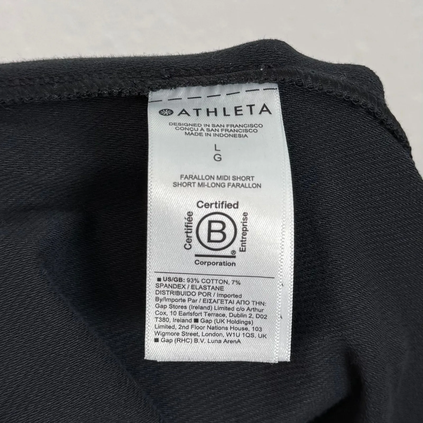 Athleta Farallon Midi Short Black Athleisure Size Large - Image 5