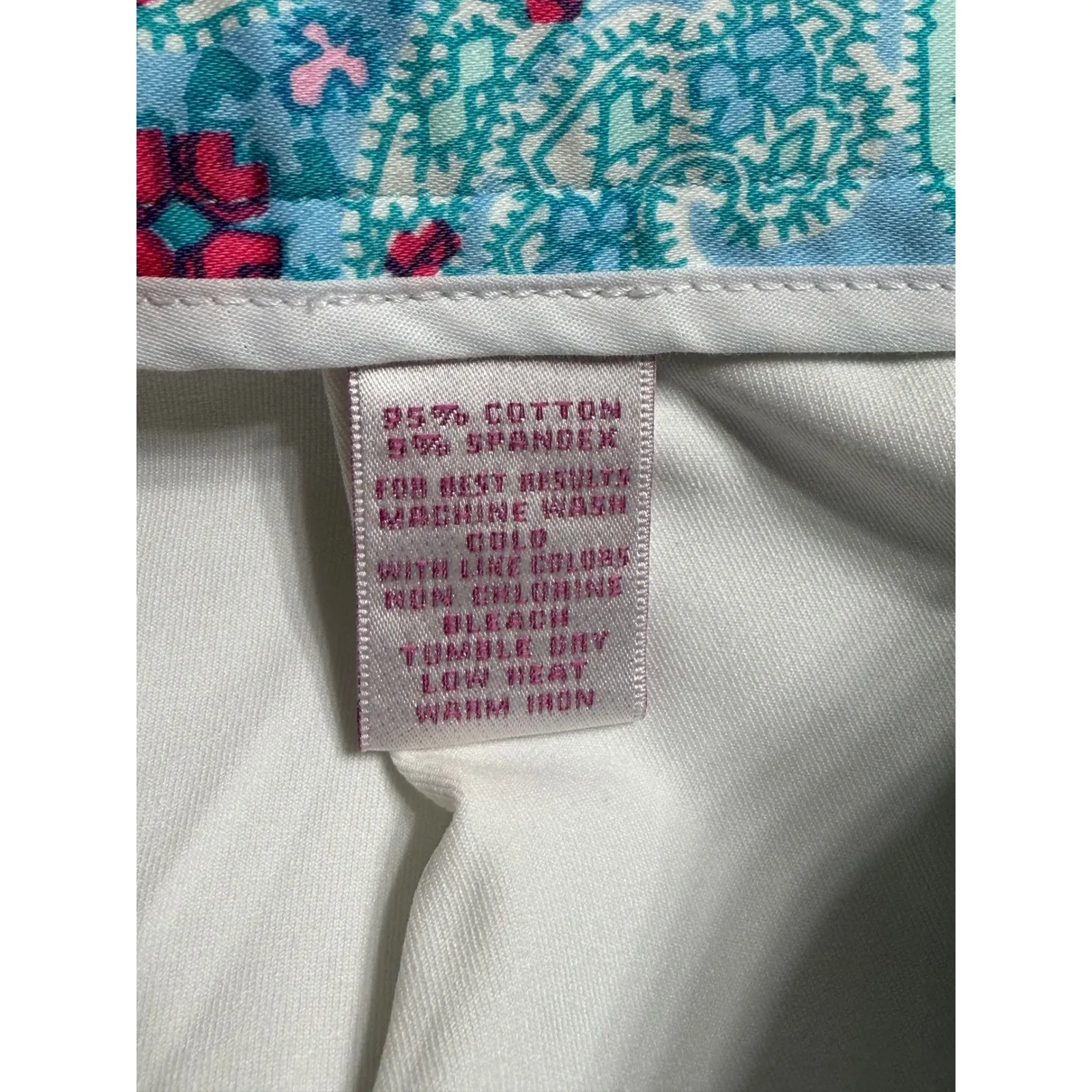 Peter Millar Women's Skort Blue Pink Paisley Print Size 10 Pleated Golf Tennis - Image 4