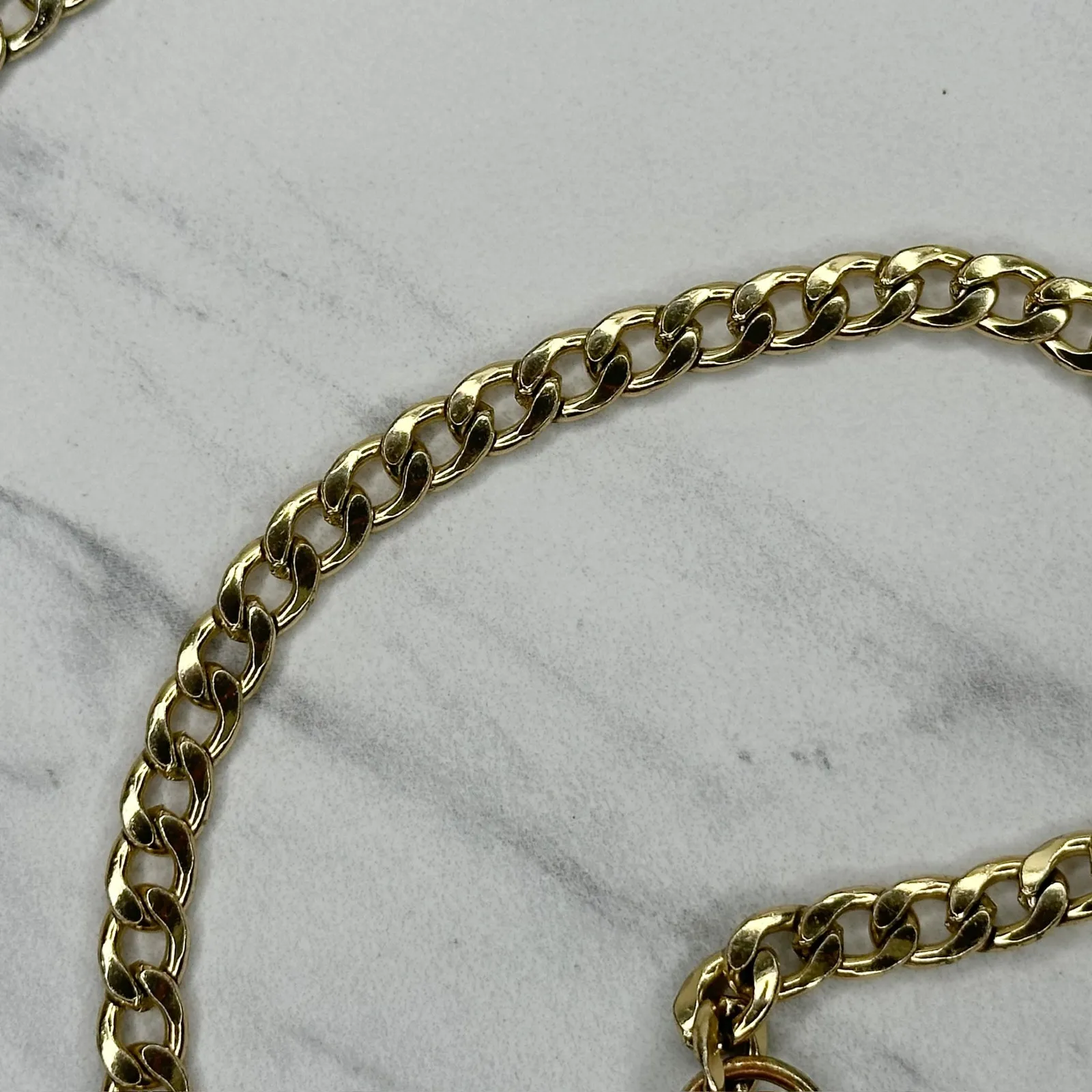 Gold Tone Flat Chain Link Purse Handbag Replacement Strap ✨ - Image 11