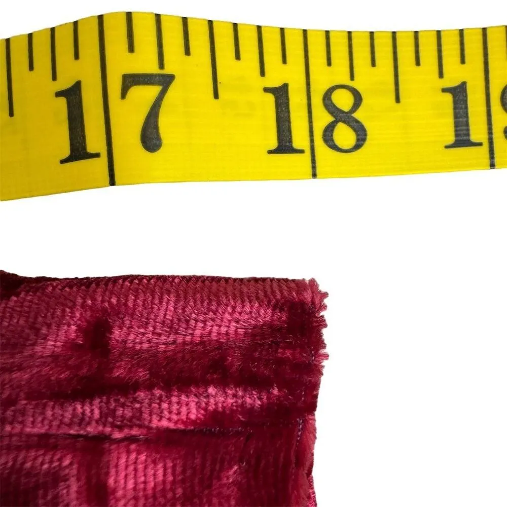 Vintage  Women's Crushed Velvet Mini Skirt Burgundy Size 29 - Image 7