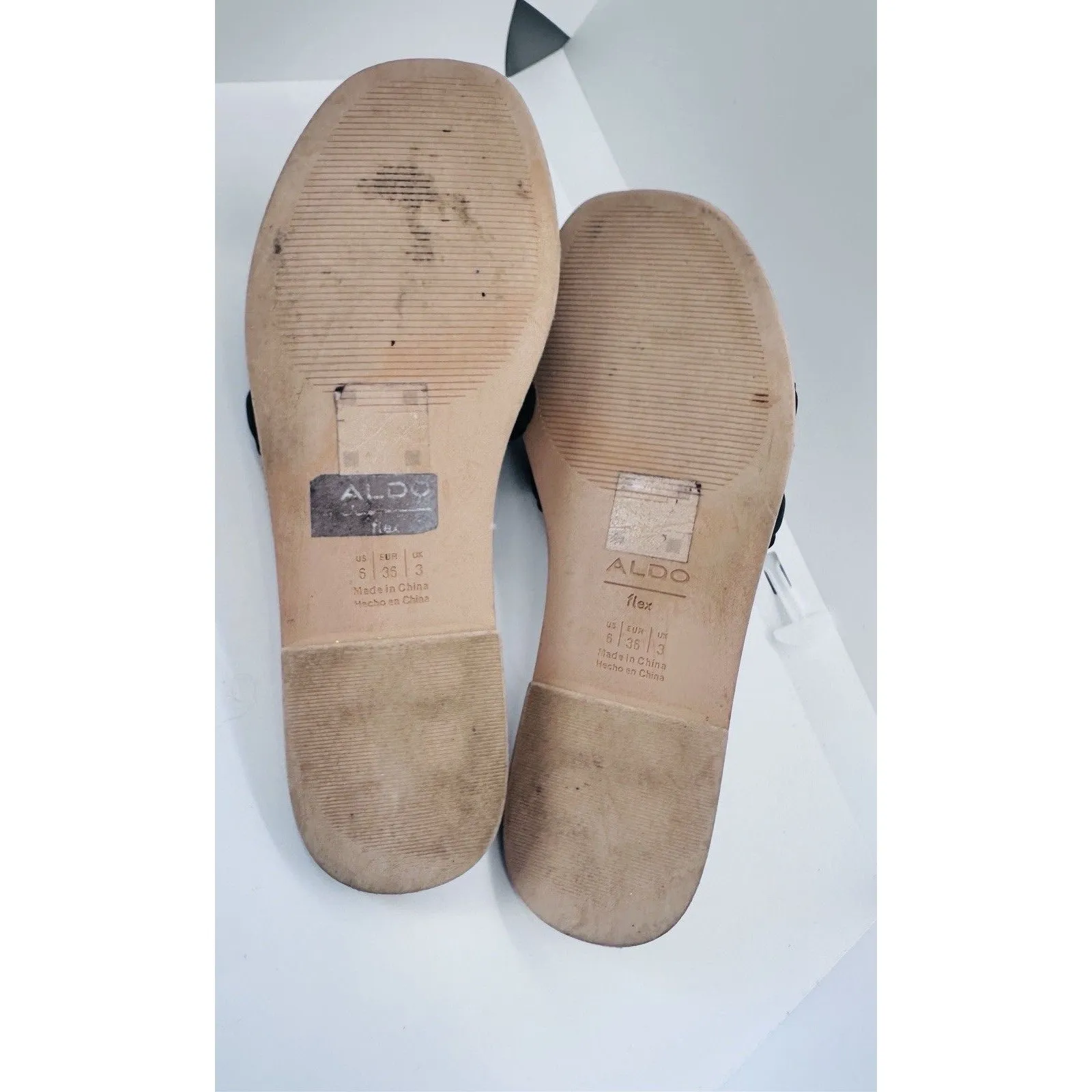 ALDO Elenaa Flat Sandals Women's Size 6 Oxford Italian Style Classic Leather Sea - Image 4