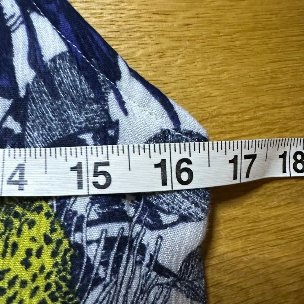 Desigual gauze blue patterned tank dress medium - Image 4