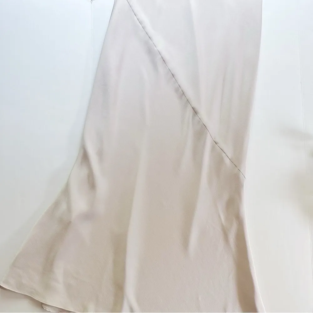 NEW Shona Joy Cowl Neck Satin Gown Dress Porcelain - Image 9