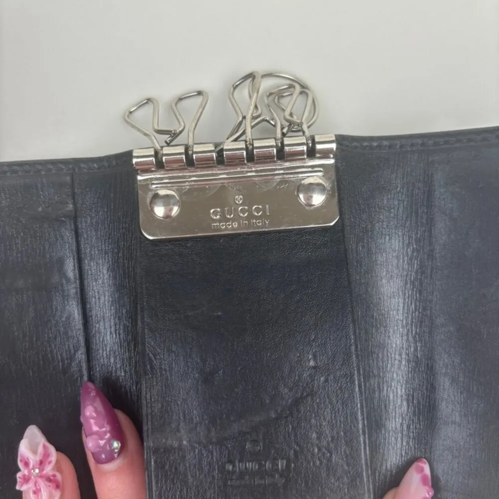 Gucci  Black Leather Key/Card Holder - Image 6