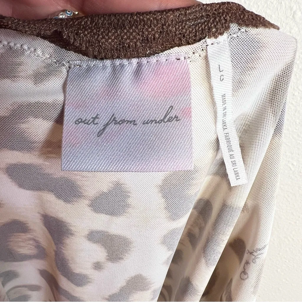 Urban Outfitters Animal Print Mesh Top y2k size L - Image 6