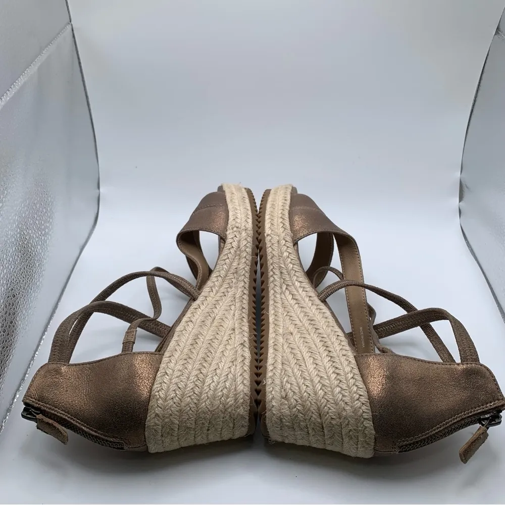 Eileen Fisher Wanda Tumbled Nubuck Espadrille wedge size 7.5 NWOB 1191 - Image 7