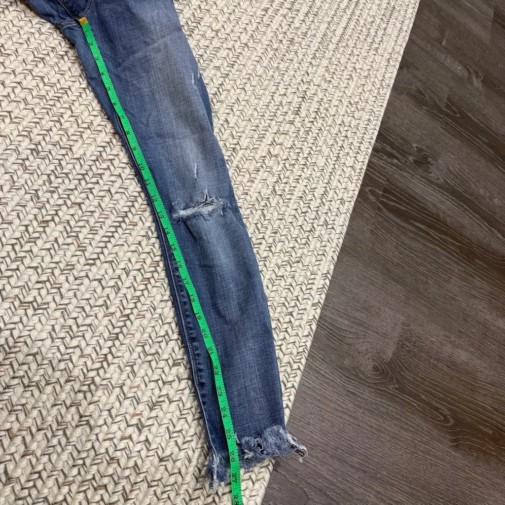 Express Jeans Cropped Legging Mid Rise Distressed Jeans - Image 11