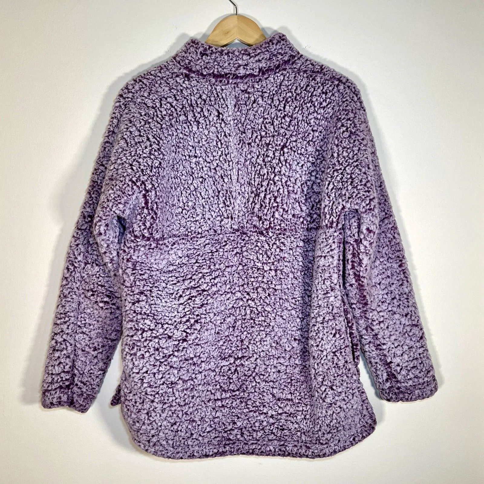 Time and Tru | Purple Snow Tipped Quarter Zip Teddy Jacket | Medium 8 - Image 6