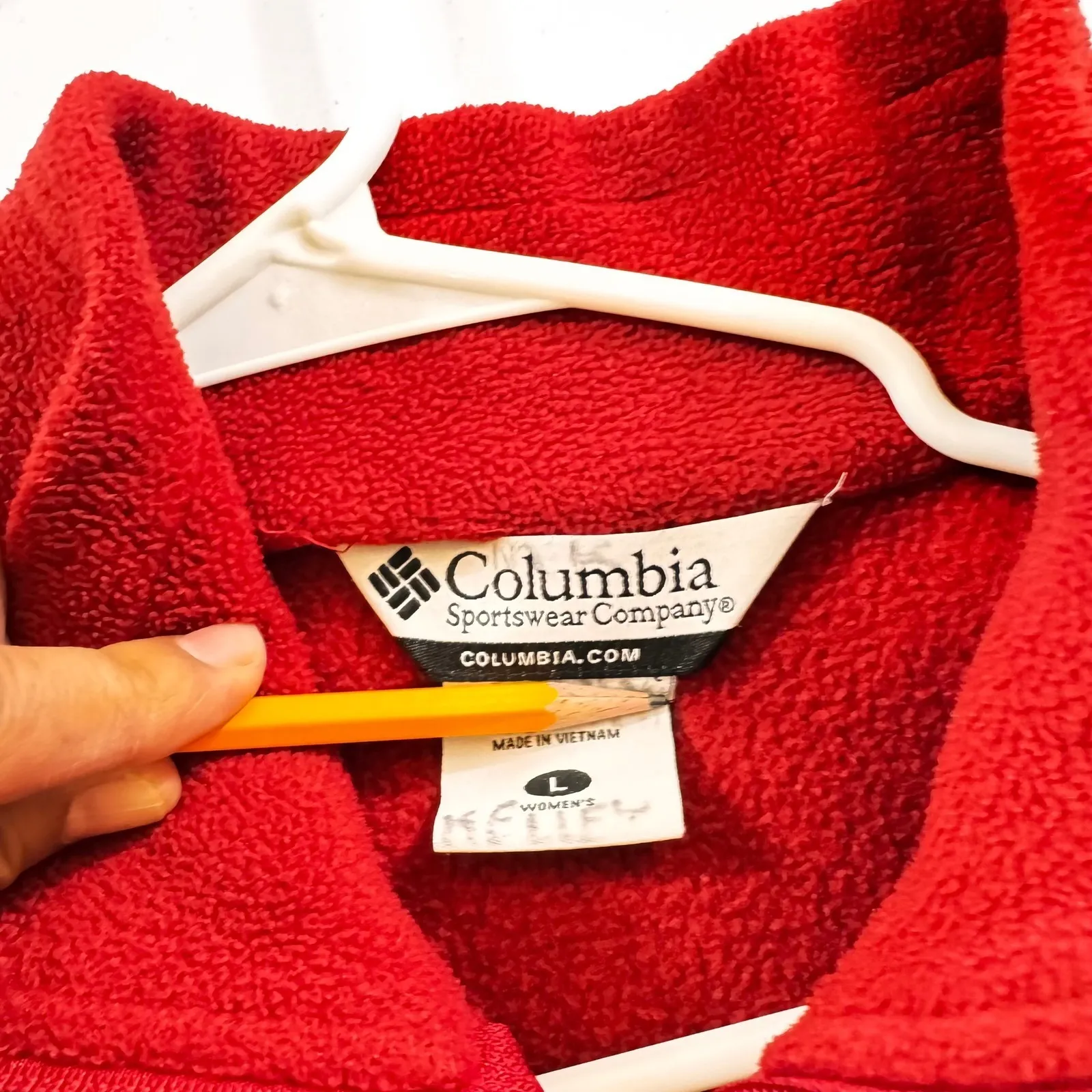 Columbia Women's Red Fleece Full Zip Jacket Size‎ L Size L - Image 2