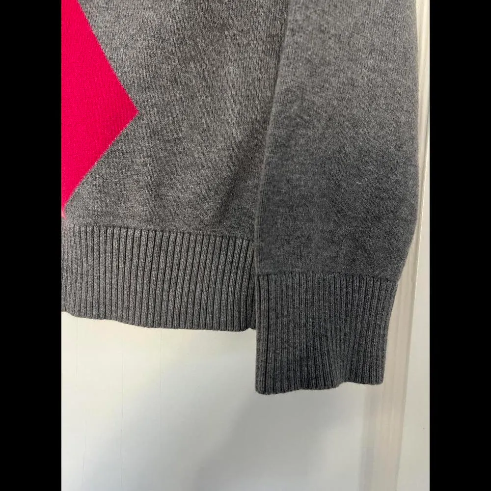 IZOD Women's V-Neck Argyle Sweater - Medium - Image 4