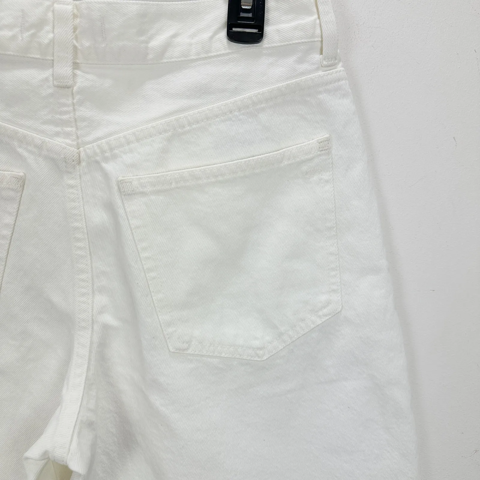 Madewell The 1997 Denim Bermuda Short Pure White Rigid High Rise US 27 NWT - Image 10