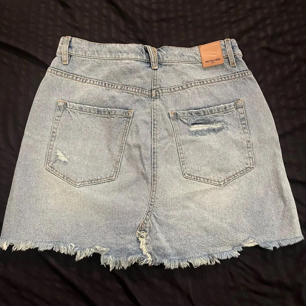 Like New! Free People We the Free Brea Cutoff Denim Mini Skirt - Image 5