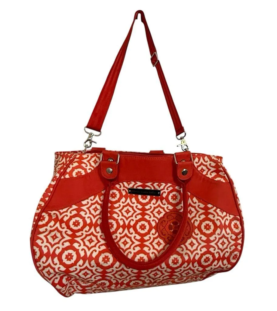Petunia Pickle Bottom Wistful Weekend Diaper Bag Orange White - Image 4