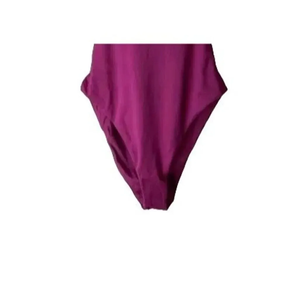 NWT Andie The Lagos One Piece Swimsuit Adjustable Straps Removable Cups M Plum - Image 10