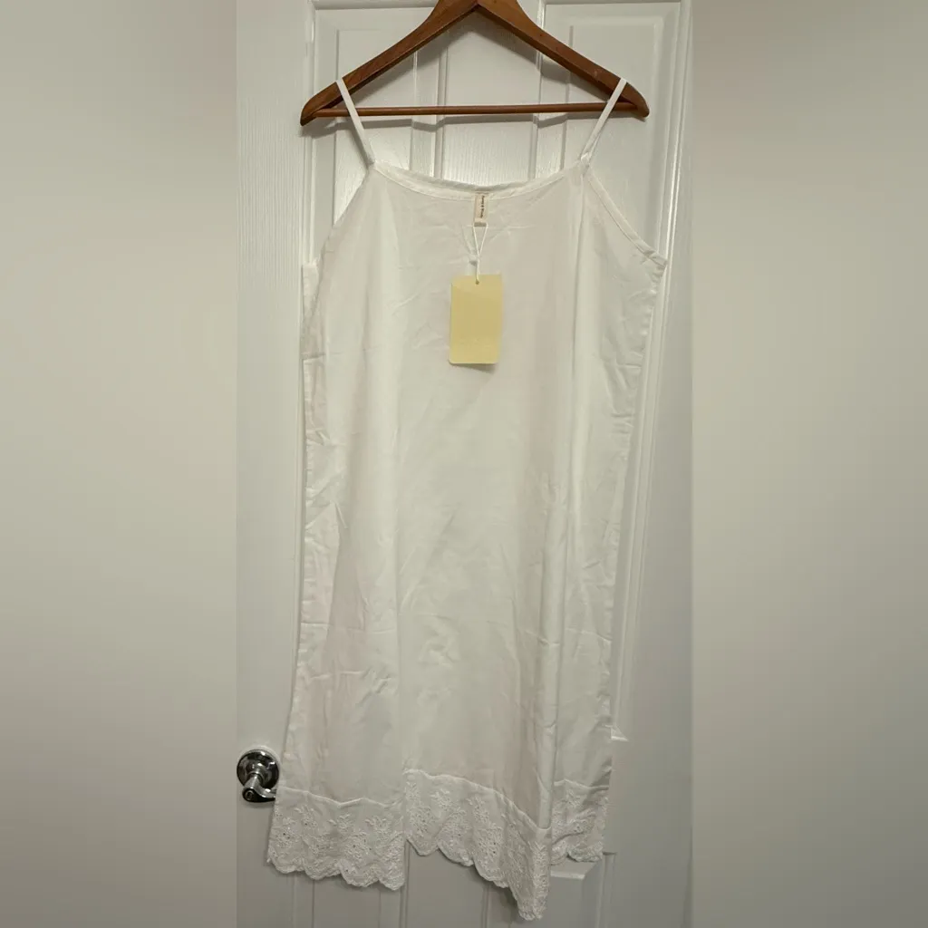 Funny & Windy Chic White Cotton Full Slip Dress NWT 2XL Size undefined - Image 2