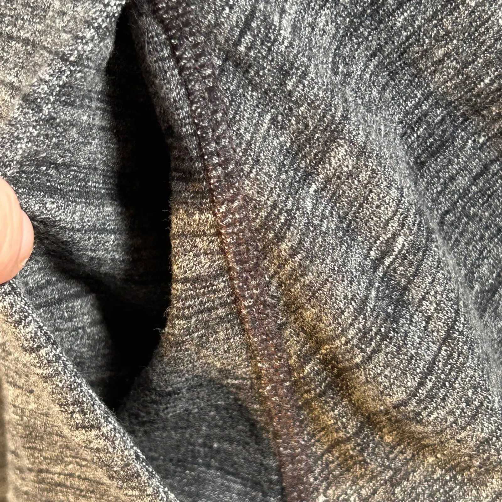 Zella Heathered Grey Knit Cowl Neck Hoodie Thumbhole Cuffs Athleisure Size S - Image 5