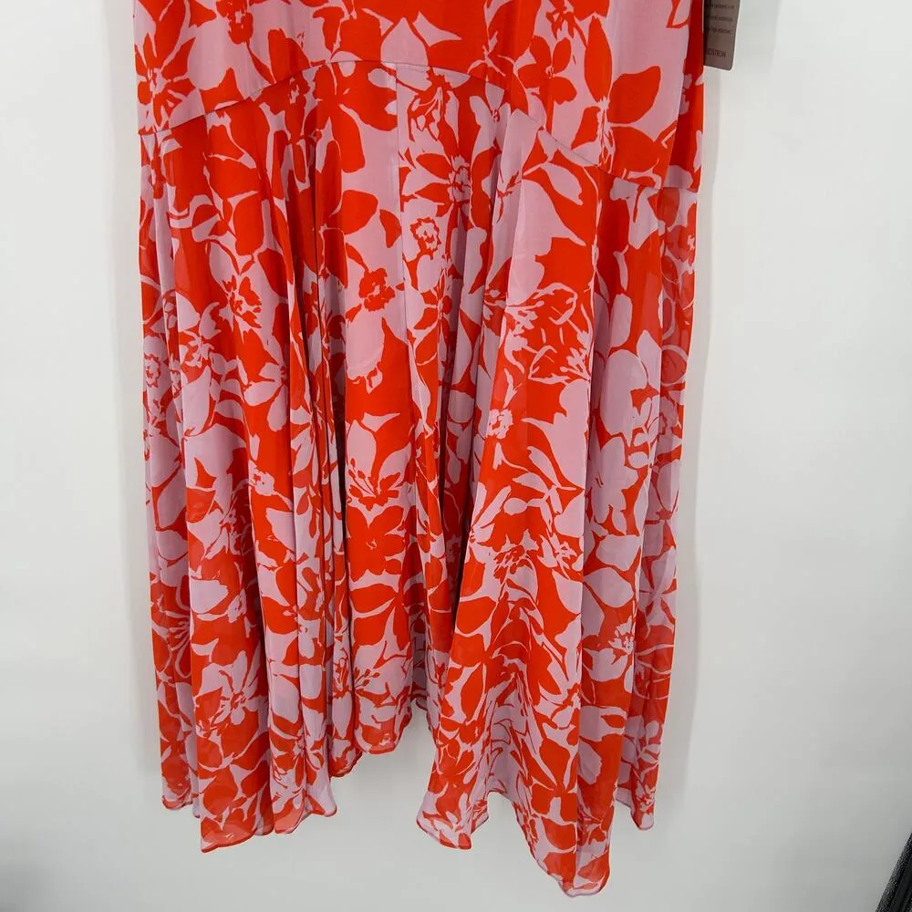 NWT ELIZA J Print Handkerchief Hem Midi Dress SIZE 10 $168 FLORAL EJ9M2463 - Image 5