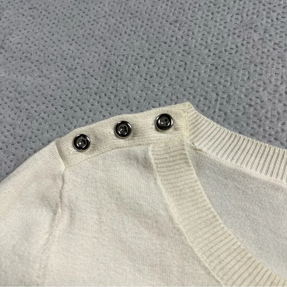 ⭐️ Banana Republic Cotton & Wool Blend Nautical Cream & Black Striped Sweater SP - Image 2