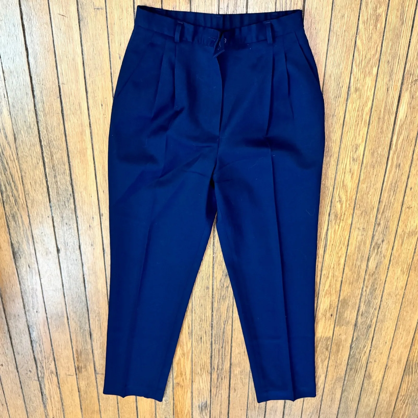 Pendleton Wool Trousers Cobalt‎ Blue Pleated High Waist Career Pants Size 6 - Image 9