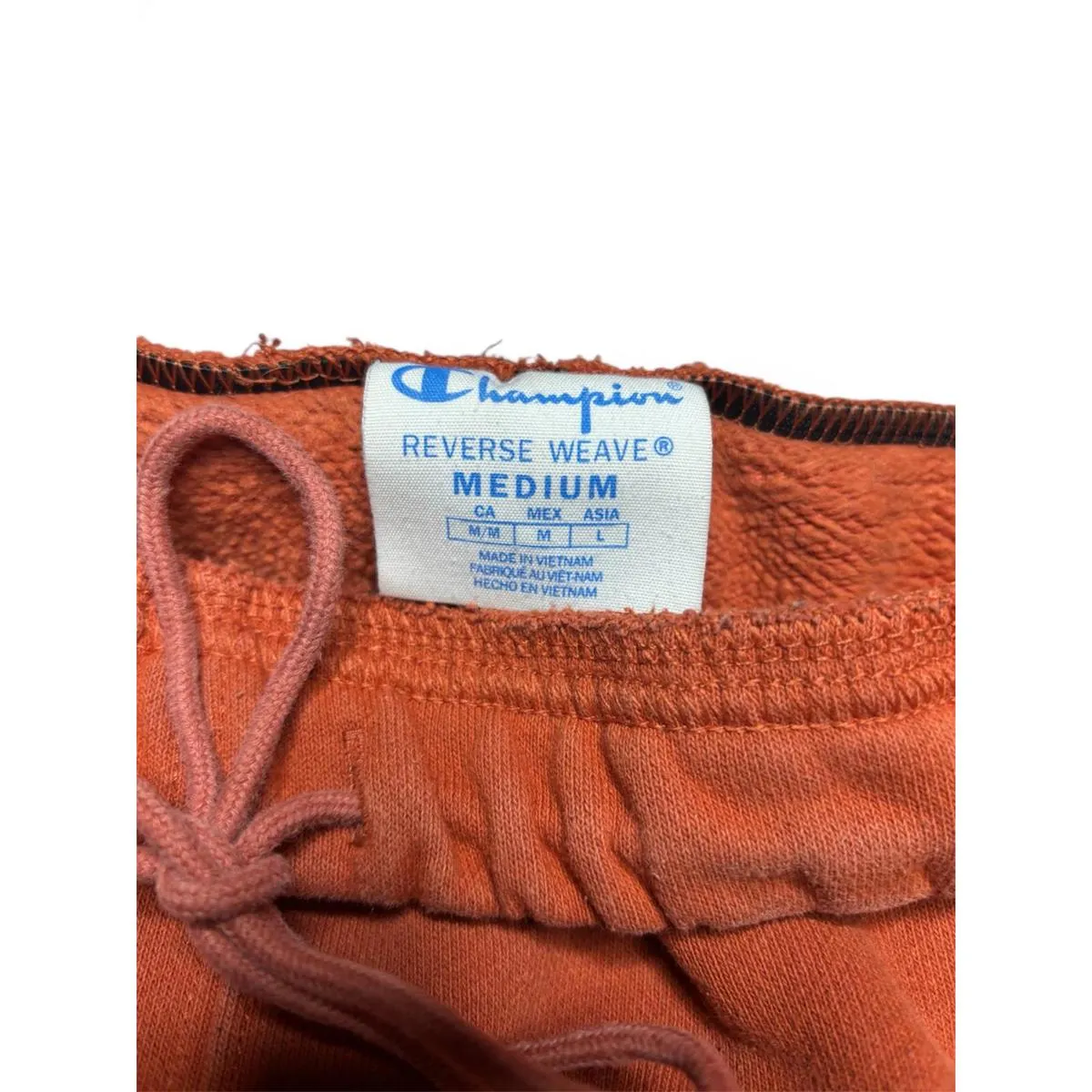 Vintage Orange Rust Champion Jogger Sweatpants Size Medium - Image 3