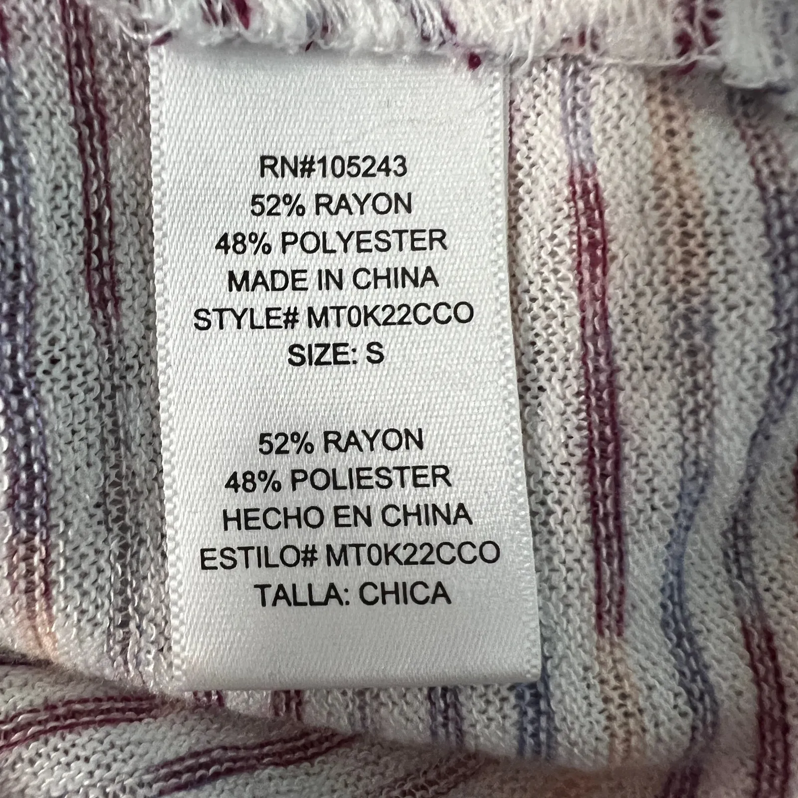 Bobeau Multicolor Lightweight Top Womens Small Everyday Wear Casual Versatile Pink - Image 8