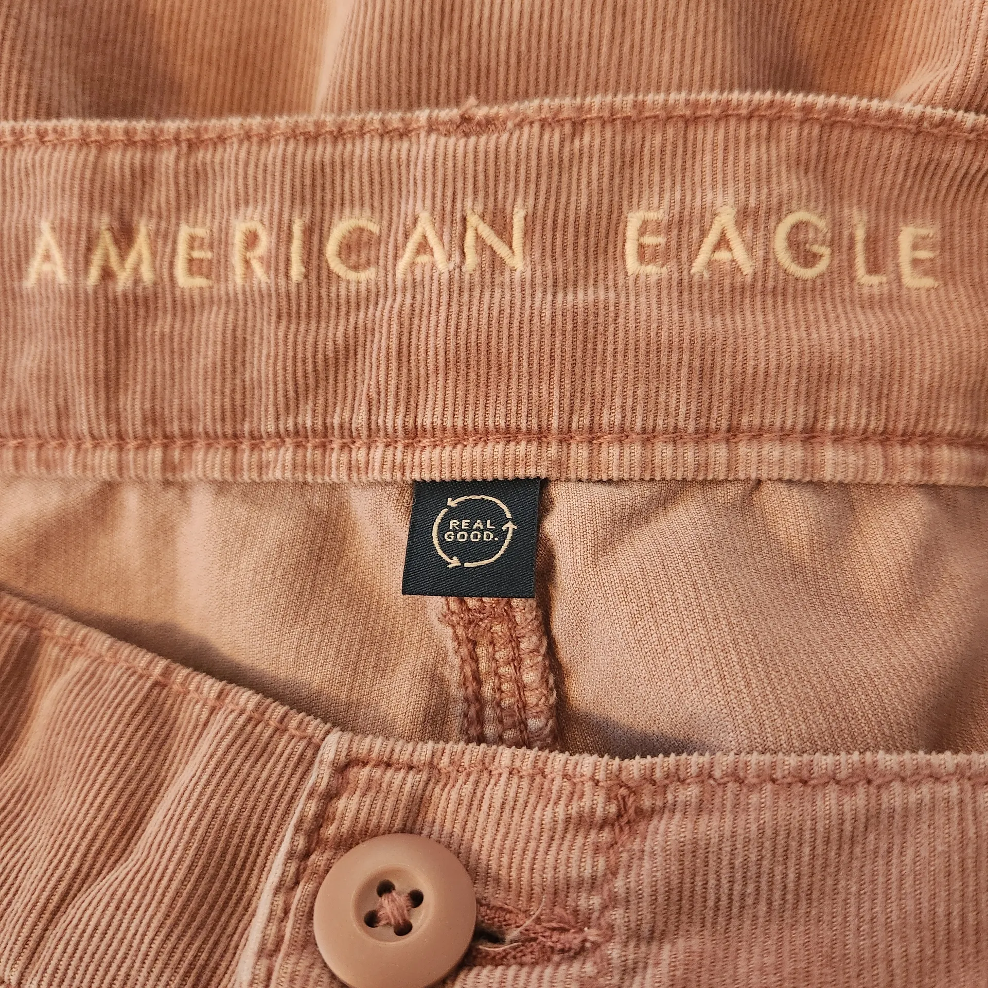 American Eagle Pink Corduroy Cargo Joggers Size 14 - Image 10