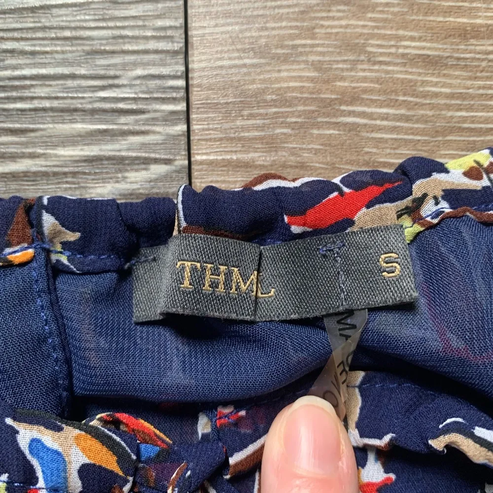 THML Navy Blue Sailboat Halter Mini Dress S - Image 3