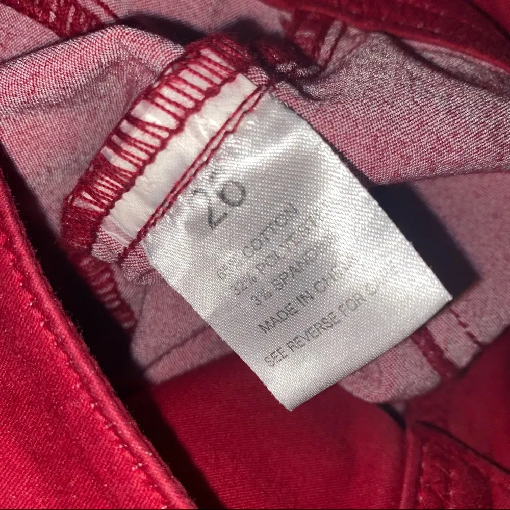 Scarlet Boulevard Red Skinny Jeans Women’s 26 - Image 7