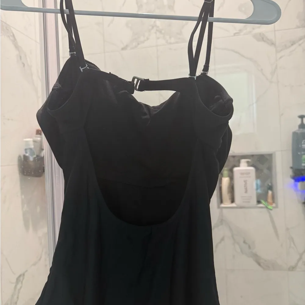 Elegant Black One-Piece Swimsuit - Image 2