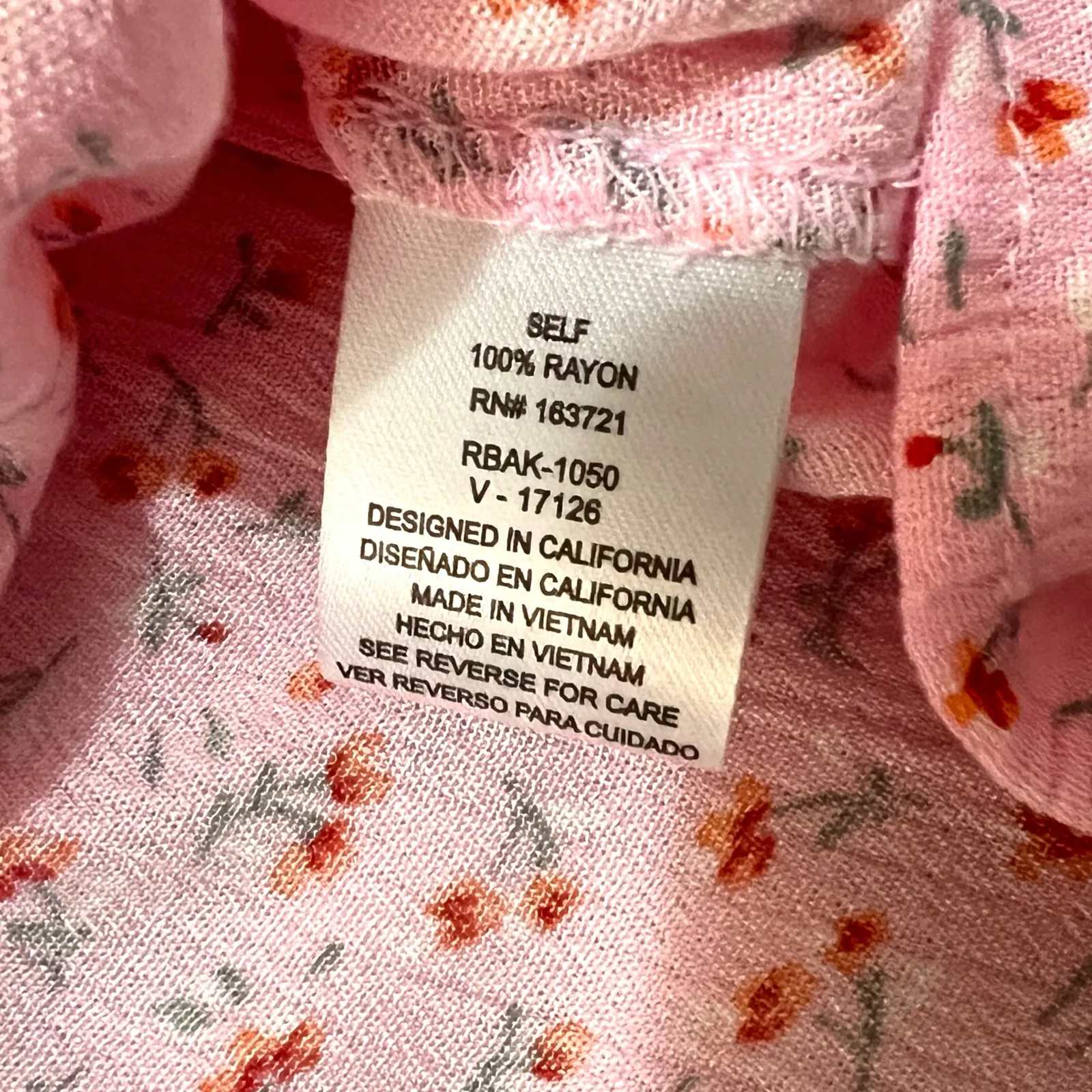 Kingston Grey (XS Juniors) Pretty Pastel Floral Ruffle Sleeve V Neck Peplum Top Pink - Image 9