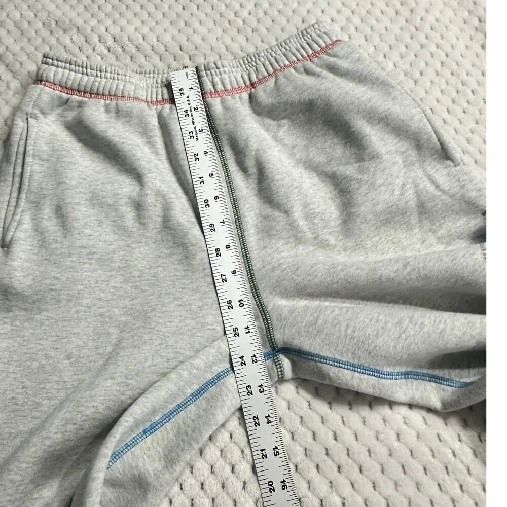 By Samii Ryan Smiley Rainbow Sweatpants Women's Small Gray Elastic Waist Printed - Image 8