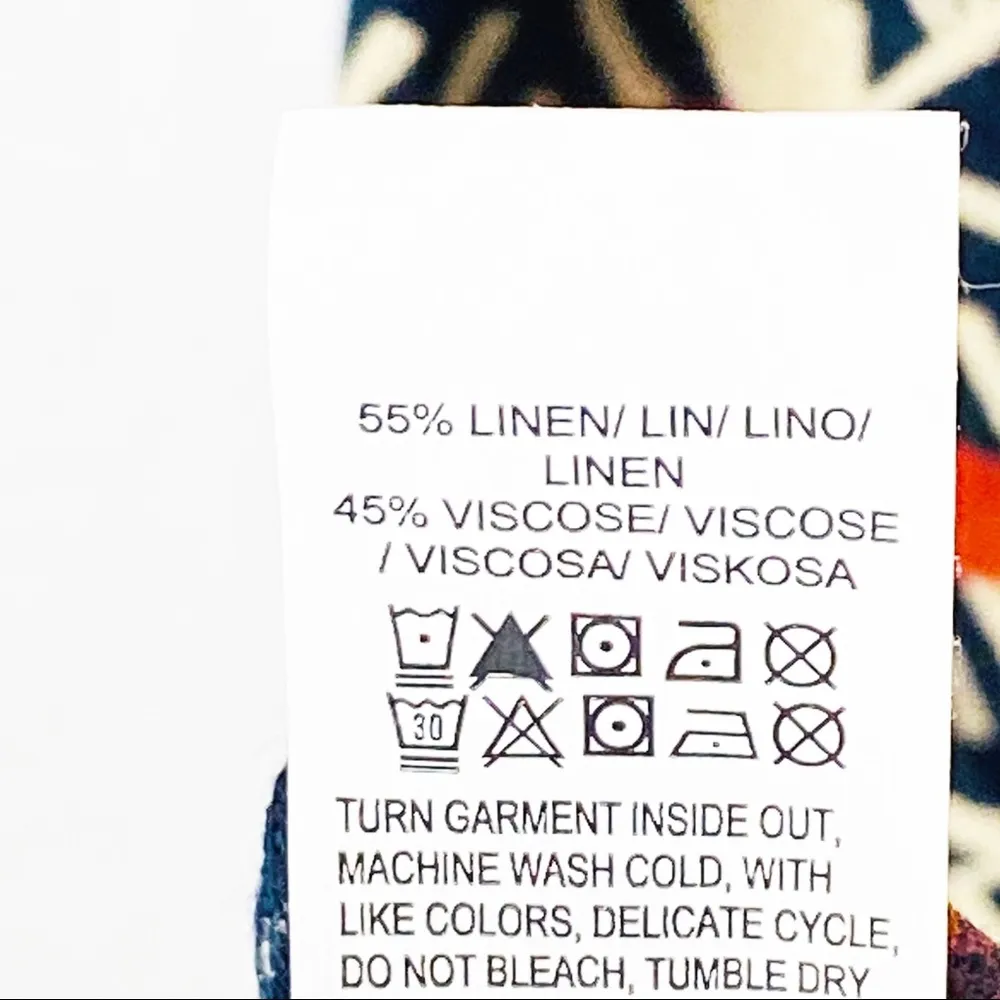 LUCKY BRAND Racerback Linen Blend Deep V-Neck Banded Waist Wrap Top, Size XS - Image 4