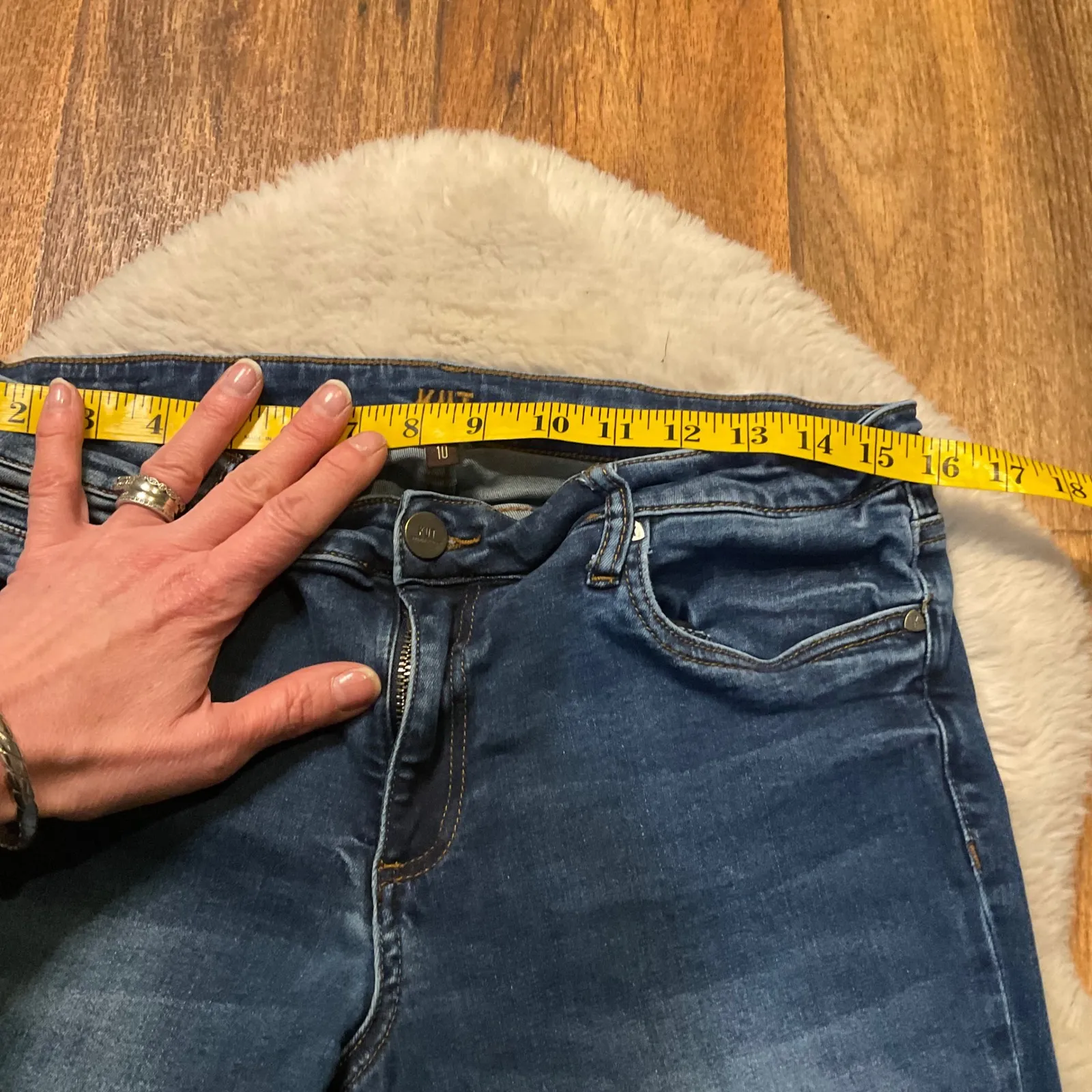 Kut From The Kloth Boyfriend Denim Jeans Size 10 Womens Dark Blue - Image 4