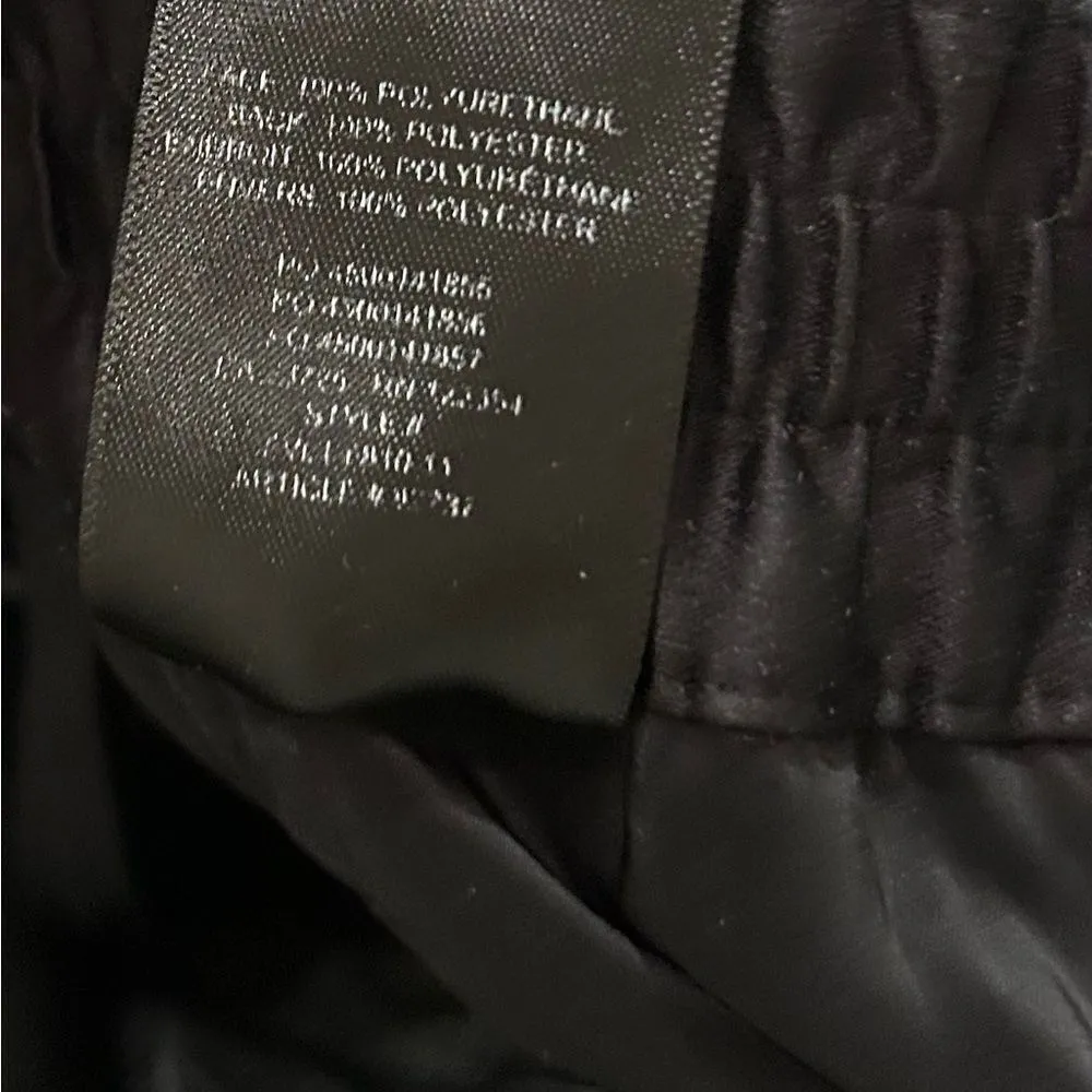 Aritzia Babaton Black High Rise Faux Leather Wide Leg Pants Size 2 - Image 6