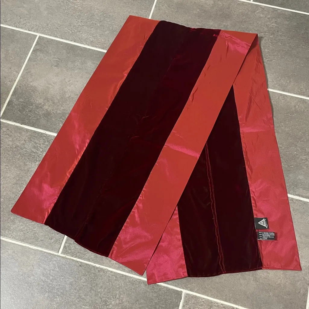 Vintage Pintos Como Italy Scarf Wrap Red - Image 2