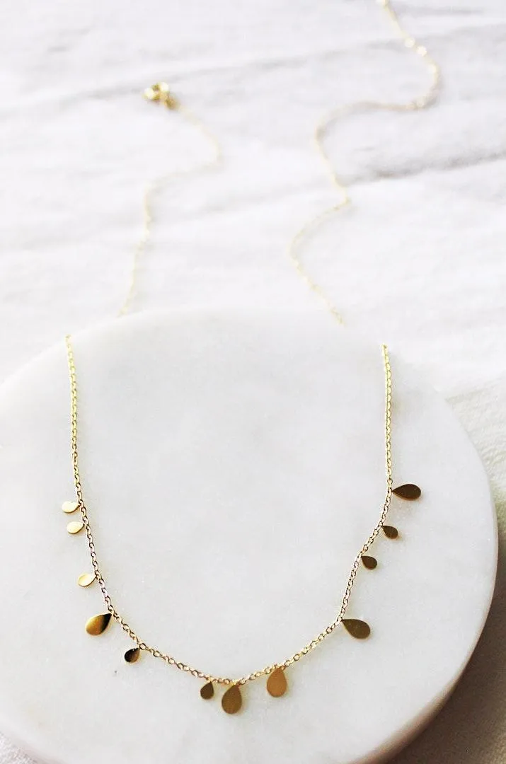 Delicate Tear Drop Necklace /minimalist Necklace Gold - Image 5
