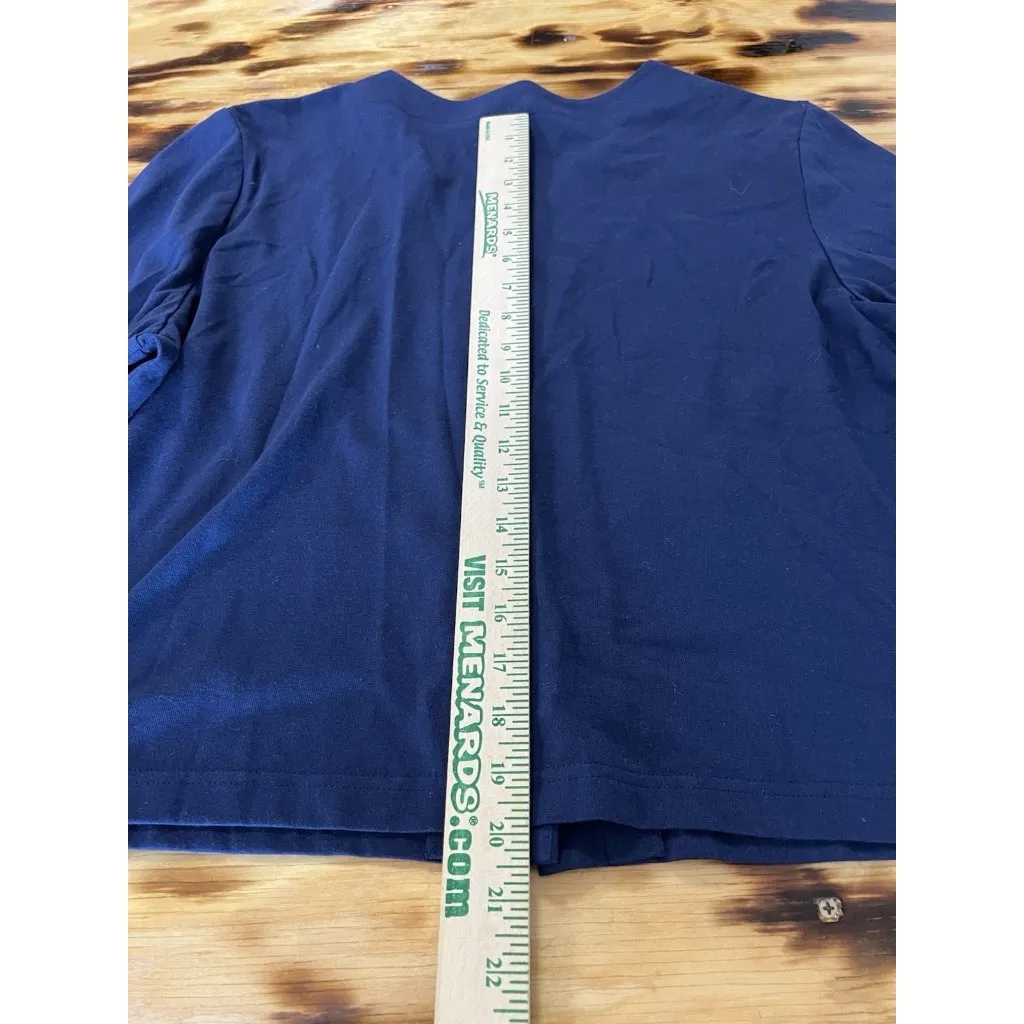 220 Hickory Womens Blue Cardigan Sweater Stars Patriotic Size Large READ - Image 9