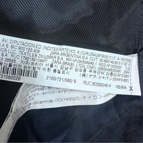 Zara plaid Tweed Coat Jacket Fringe‎ Academia size S - Image 9