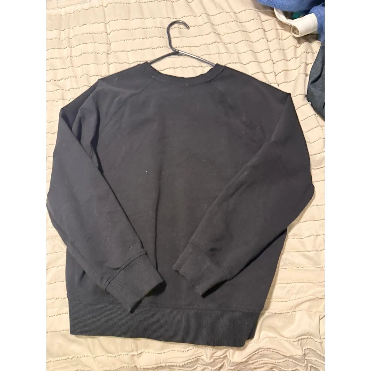 Black Women's Sweatshirt with Rhinestone Bunny Skull Design Size Medium - Image 3