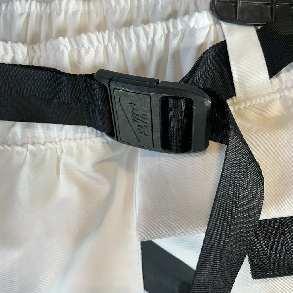 Nike White Joggers with Black Details - Image 3